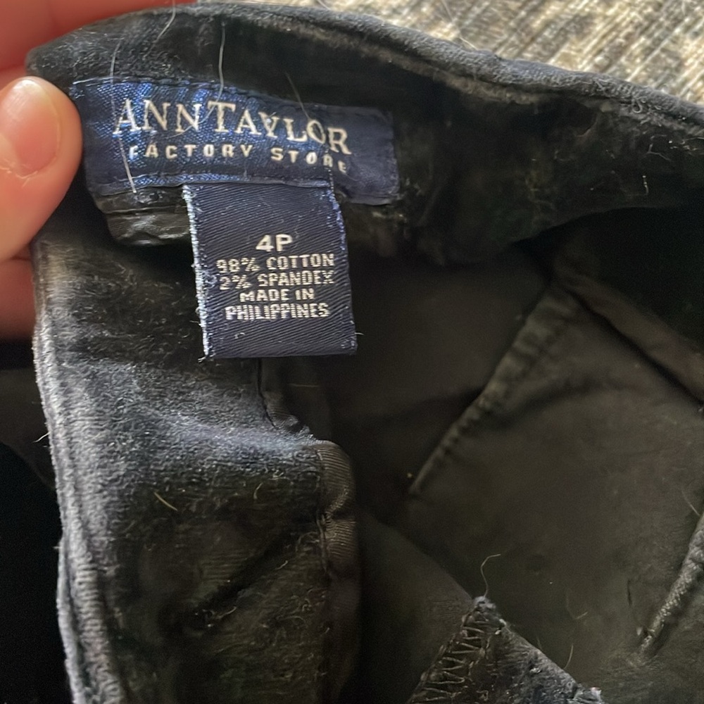 Ann Taylor Black Velvet Mini Skirt - Picture 2 of 4